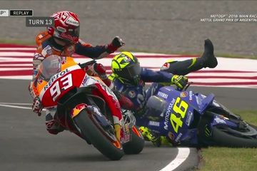 Rossi: Marquez Sengaja Tabrak Saya di MotoGP Argentina