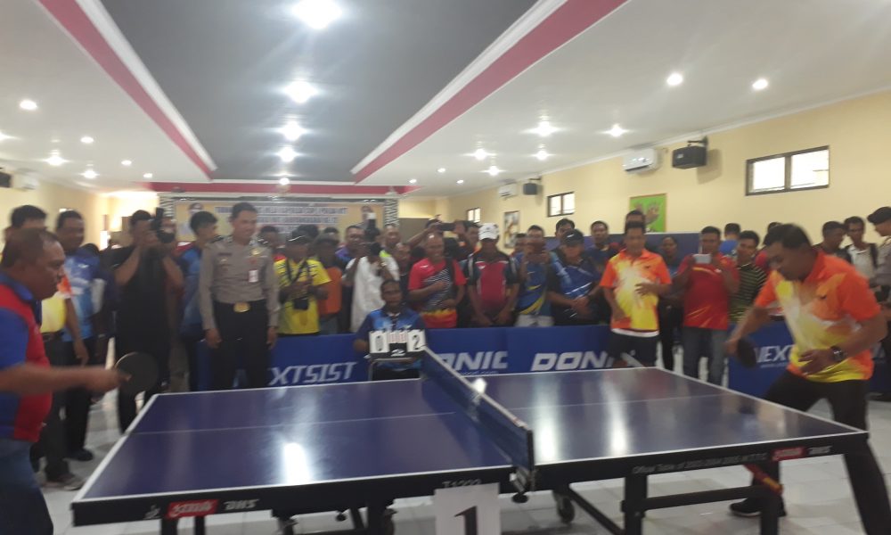 Diikuti 170 Peserta, Turnamen Tenis Meja Kapolda Cup I Dimulai