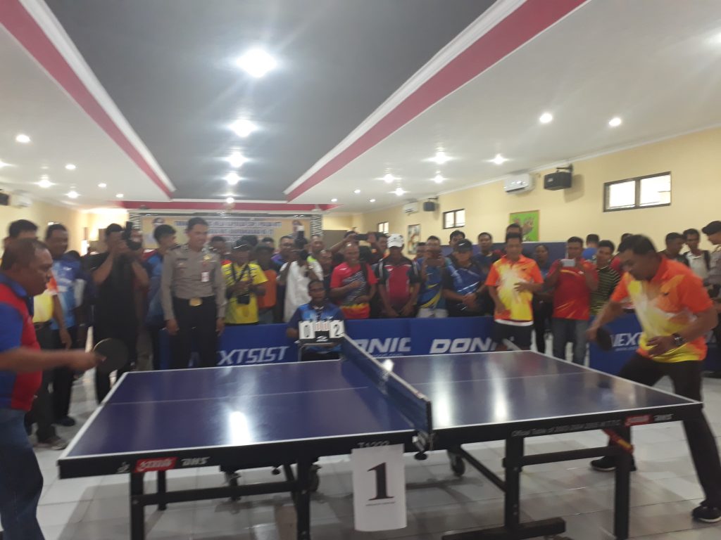 Diikuti 170 Peserta, Turnamen Tenis Meja Kapolda Cup I Dimulai