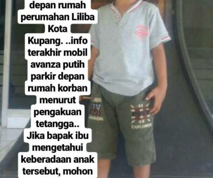 Balita Hilang, Diduga Diculik OTD, Putra Kasi Pidsus Kejari TTU