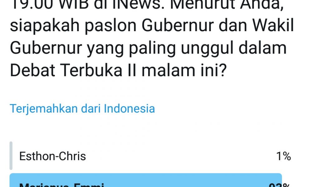 Poling TV: Mama Emi Kalahkan 6 Laki-laki di Debat ke-2 Pilgub NTT