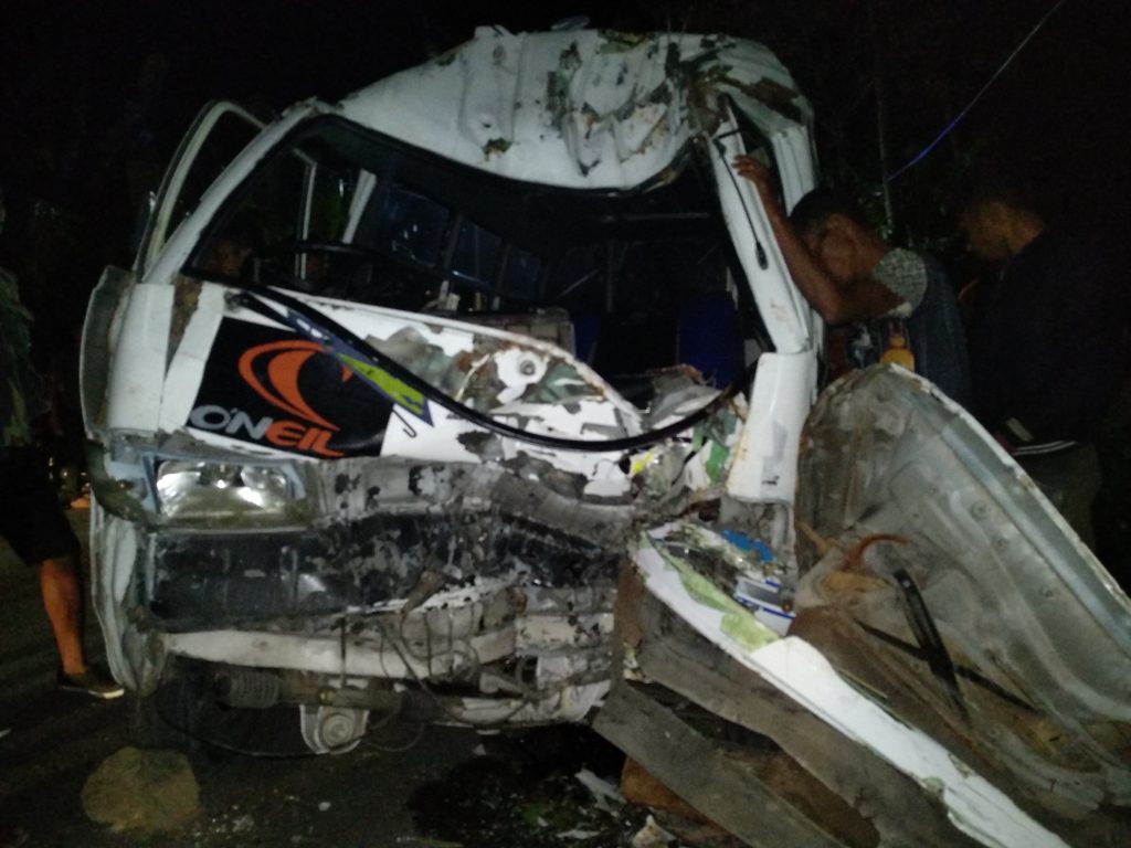 Angkot ‘Dolcan’ Tabrak Pohon, Penumpang Terjepit dan Luka Parah