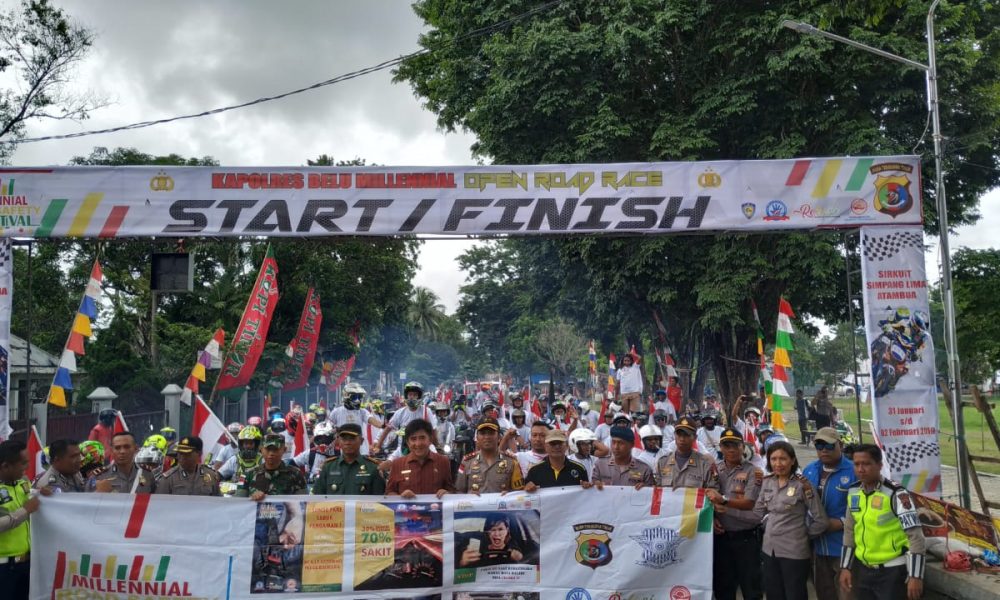 Polres Belu Gelar Konvoi Merah Putih dan Road Race