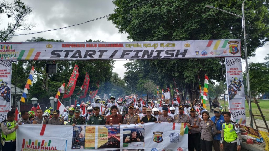 Polres Belu Gelar Konvoi Merah Putih dan Road Race