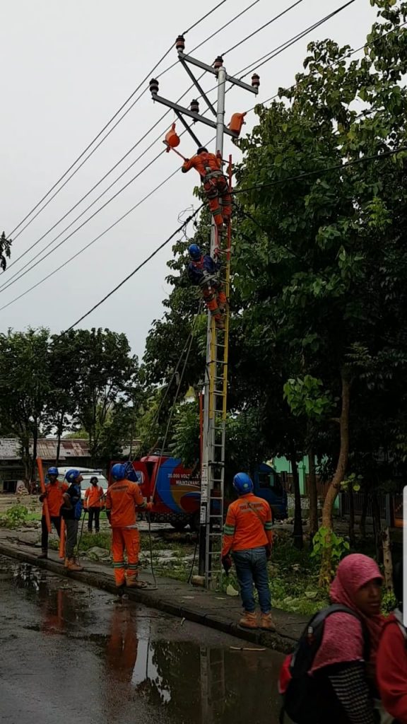 PLN Kerja Keras Pulihkan Listrik Akibat Angin Kencang di Kota Kupang