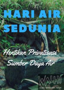 Catatan WALHI NTT di Peringatan Hari Air Sedunia