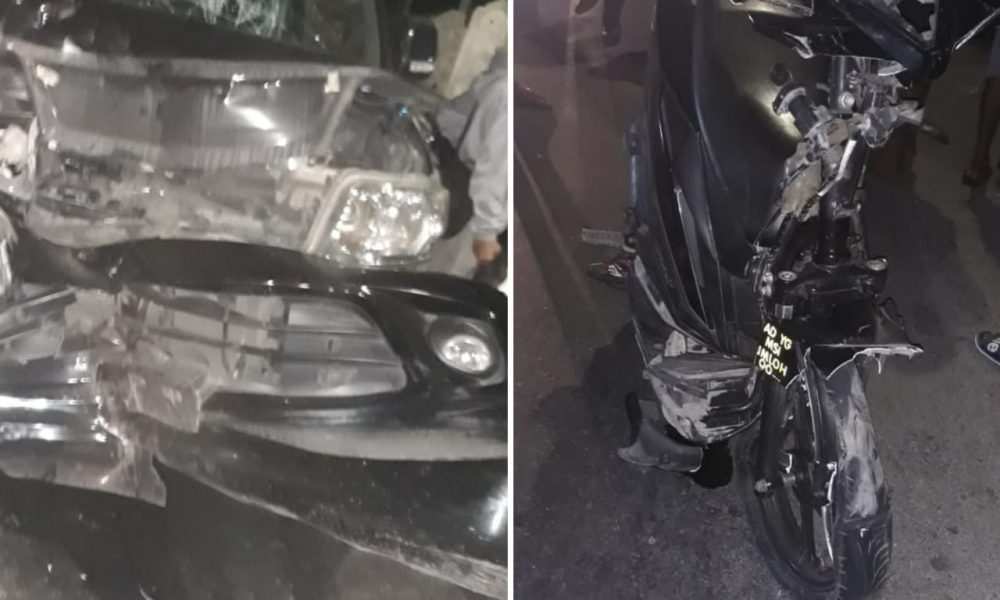Lakalantas Depan Benteng Kupang, Pemotor Patah Kaki-Tangan, Mobil-Motor Ringsek