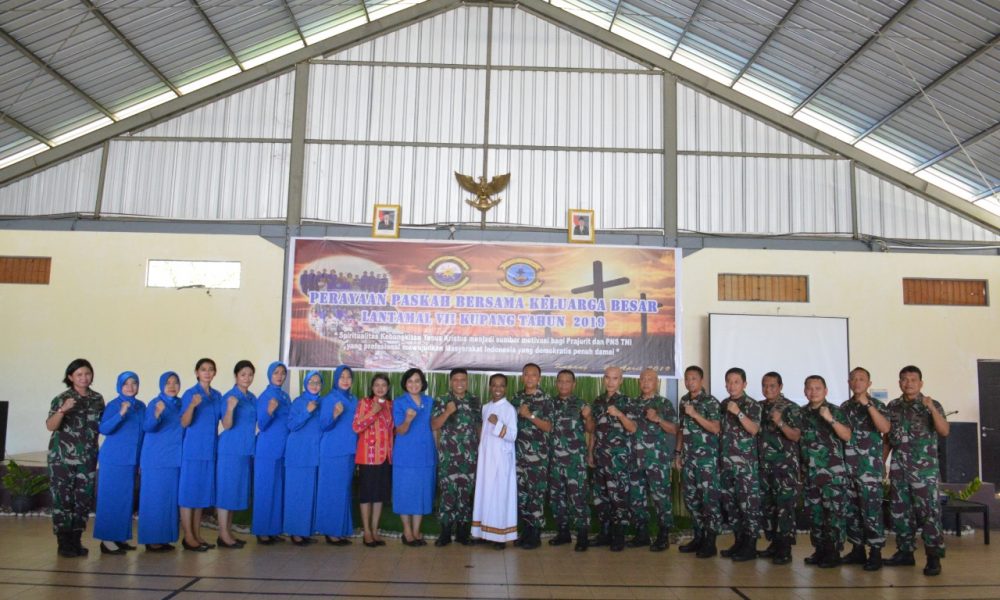 Danlantamal VII Kupang Gelar Perayaan Paskah Bersama Prajurit