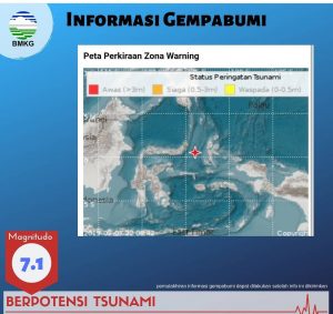 Gempa 7,1 Guncang Ternate, BMKG Sebut Berpotensi Tsunami