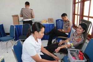 HUT Lantas Ke-64, Polantas di Polda NTT Sumbang 60 Kantong Darah