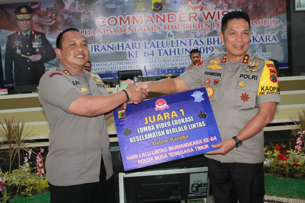 Polres Kupang Kota Juara Lomba Video HUT Lalu Lintas Tingkat Polda NTT