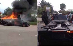 Lamborghini Milik Raffi Ahmad Terbakar