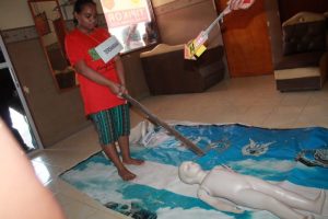 Rekonstruksi, Bocah Kembar Tewas Diparang Ibu Kandung Saat Tertidur Pulas