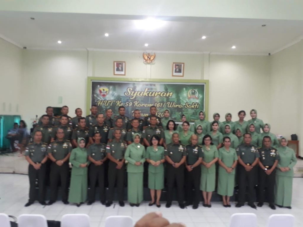 Syukuran HUT Ke-59 Korem 161/Wirasakti Kupang, Komit Beri Pengabdian Terbaik