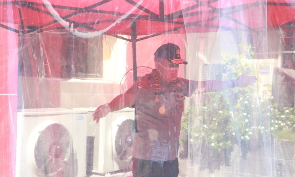 Cegah Covid-19, Polda NTT Siapkan Tenda Desinfektan di Halaman Mapolda