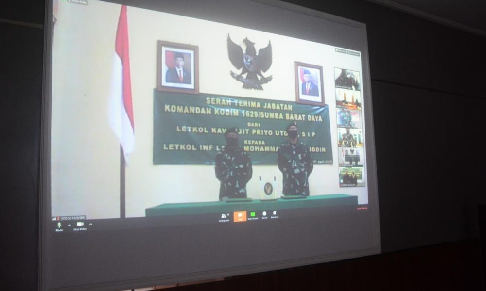 Sertijab Dandim 1629/SBD Dilakukan Secara Online