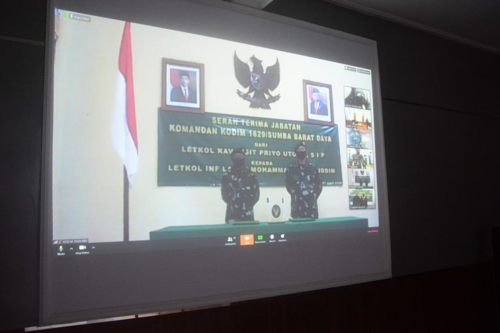 Sertijab Dandim 1629/SBD Dilakukan Secara Online