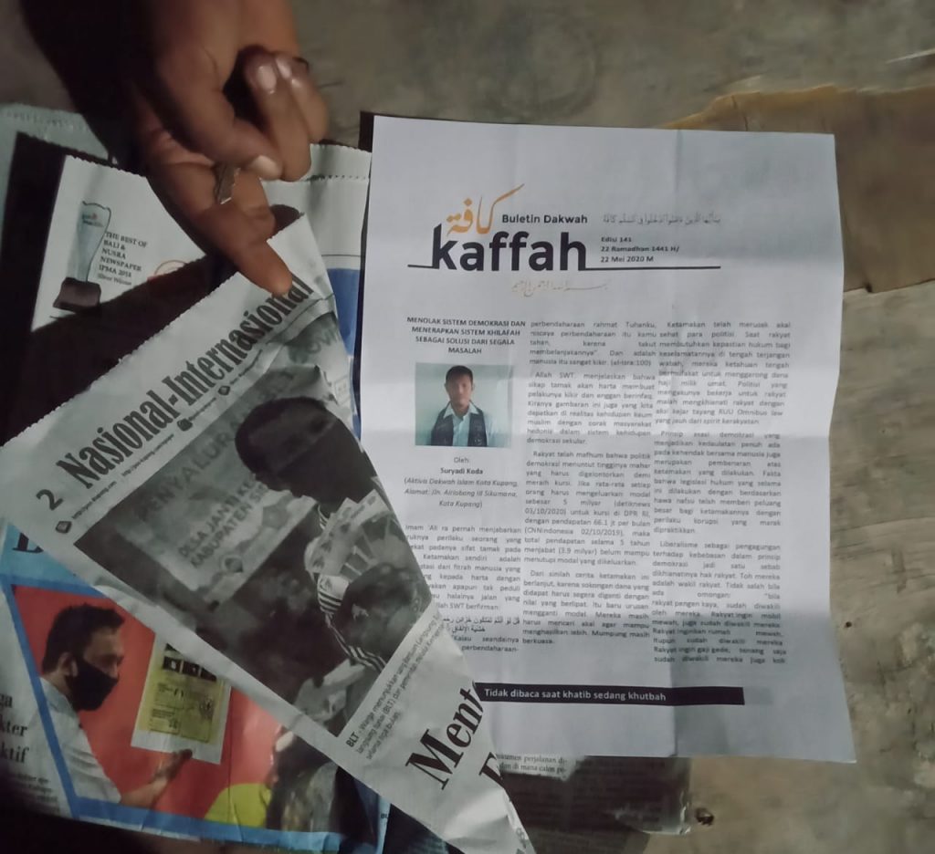 Kelompok Radikal Beraksi di Kupang, Sebar Paham Khilafah, Selebaran Diselipkan di Koran
