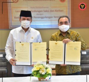 BNPT – LPSK Teken Nota Kesepahaman Perlindungan Korban Terorisme
