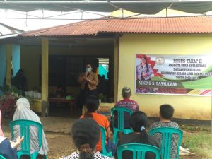Reses, Nining Basalamah Edukasi Warga Kelapa Lima Cegah Covid-19
