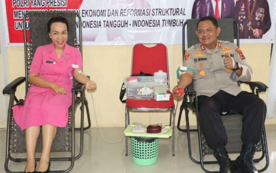 Sambut HUT Ke-76 Bhayangkara, Polres Kupang Gelar Donor Darah, Ratusan Personel TNI-Polri Terlibat