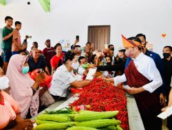 Antusiasme Warga Ende Sambut Kehadiran Presiden Jokowi di Pasar Mbongawani