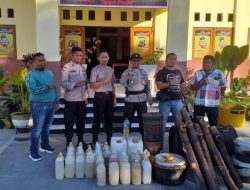 Polsek Amanuban Tengah Amankan Ratusan Liter Sopi dan Laru