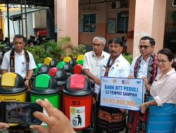 Peduli Kebersihan Kota Kupang, Bank NTT Serahkan CSR Berupa Tempat Sampah
