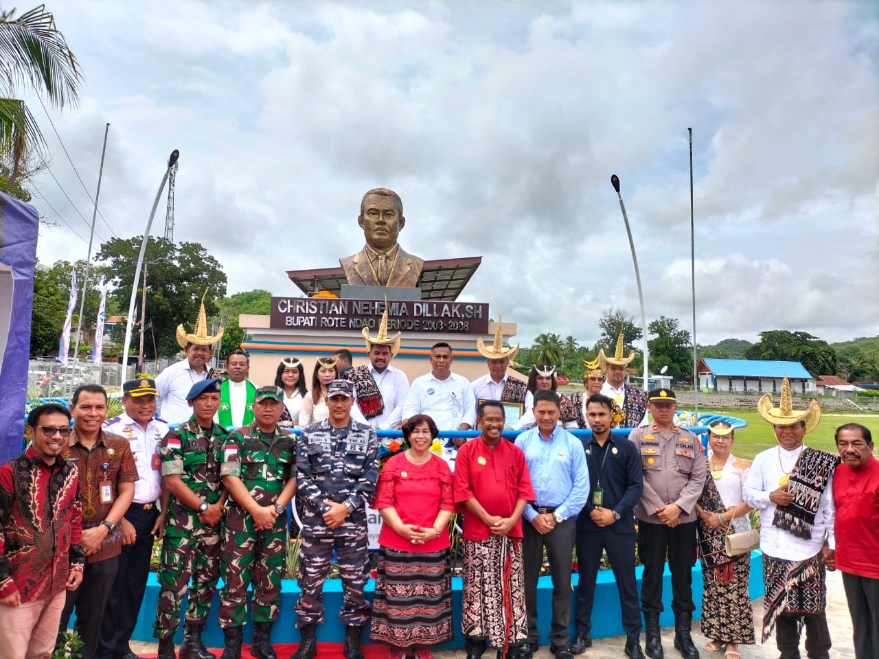 Pasiintel Lanal Pulau Rote Hadiri Peresmian Monumen dan Jalan Christian Nehemia Dillak