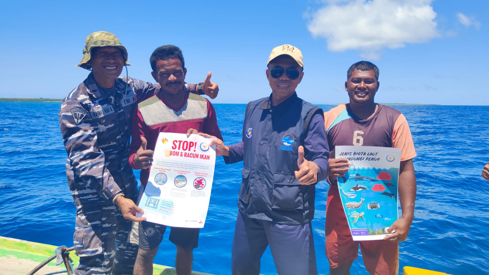 Lanal Rote Ikut Monitoring TNP Laut Sawu, Larang Nelayan Bom dan Racun Ikan , Sosialisasi Biota Laut yang Dilindungi