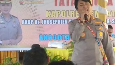 Kapolres Lembata AKBP Vivick Menangis Saat Lantunkan Lagu Bale Nagi