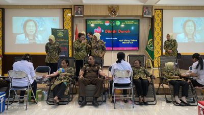 Sambut HBA dan HUT IAD, Kejati NTT Gelar Donor Darah