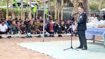 Kapolres Belu Rayakan Hari Bhayangkara Ke-77 dengan Warga Perbatasan Secara Sederhana