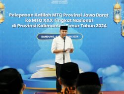Lepas 160 Kafilah Jabar, Pesan Bey Machmudin: Momentum Perjuangkan Nilai Luhur Al-Qur’an di Pentas Nasional