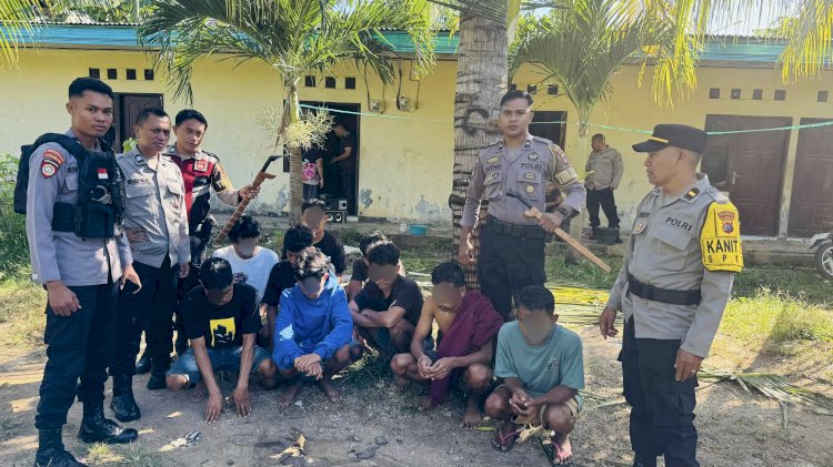 Gerebek Pesta Miras di Oesapa, Polisi Amankan 9 Pemuda dan 2 Parang