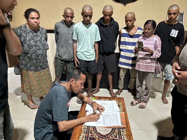 Polres Alor Pulangkan Lima Pemuda Welai Barat