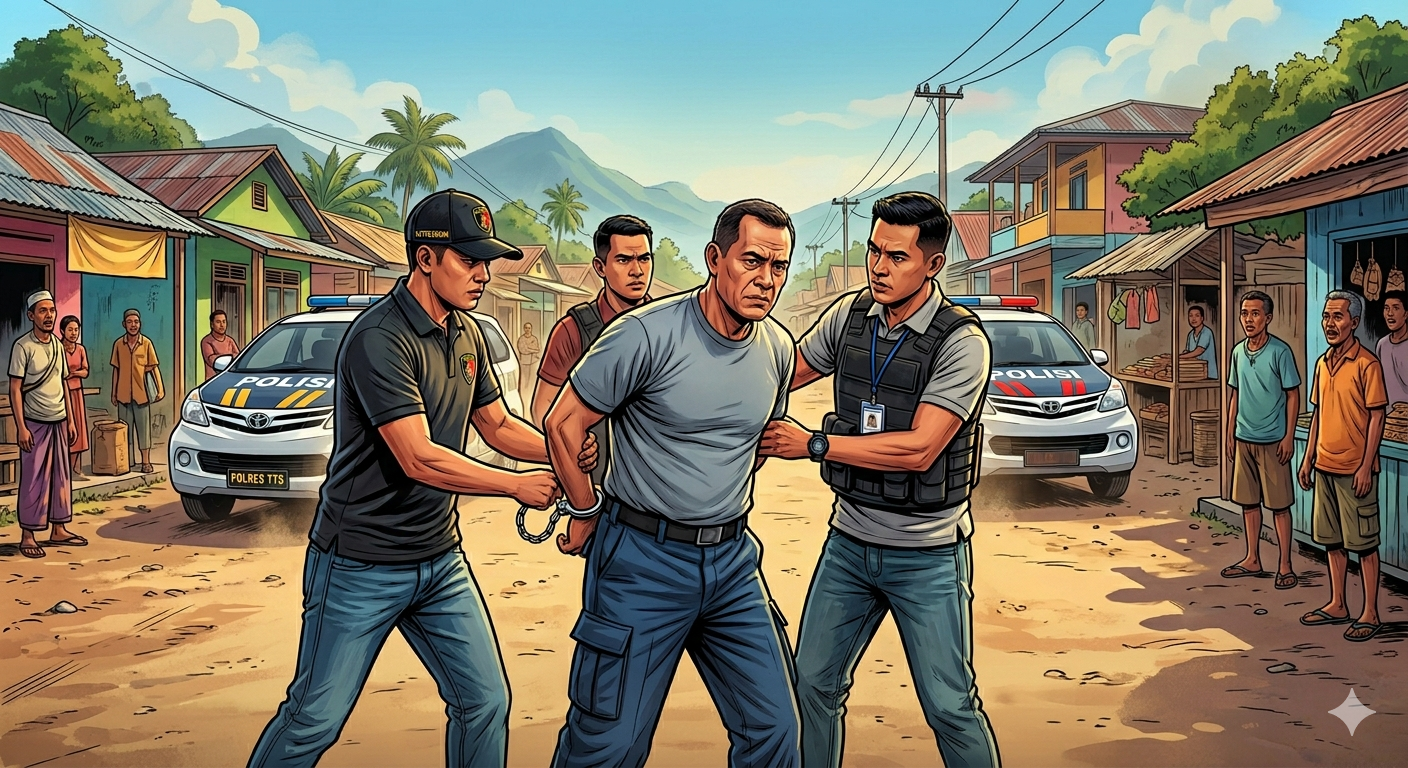 Mangkir Berulang Kali, Oknum Polisi di TTU Akhirnya Diringkus Satreskrim TTS