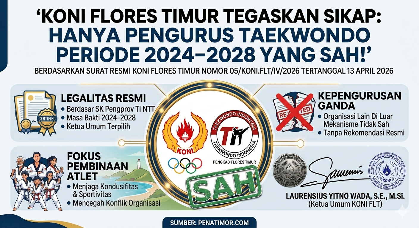 KONI Flores Timur Tegaskan Sikap, Hanya Pengurus Taekwondo Periode 2024–2028 yang Sah!