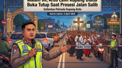 Malam Ini, Arus Lalin Kupang Diatur Buka Tutup Saat Prosesi Jalan Salib