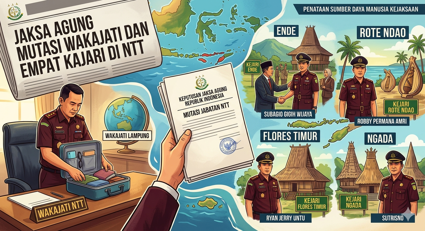 Jaksa Agung Mutasi Wakajati dan Empat Kajari di NTT