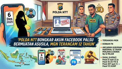 Polda NTT Bongkar Akun Facebook Palsu Bermuatan Asusila, MGN Terancam 12 Tahun