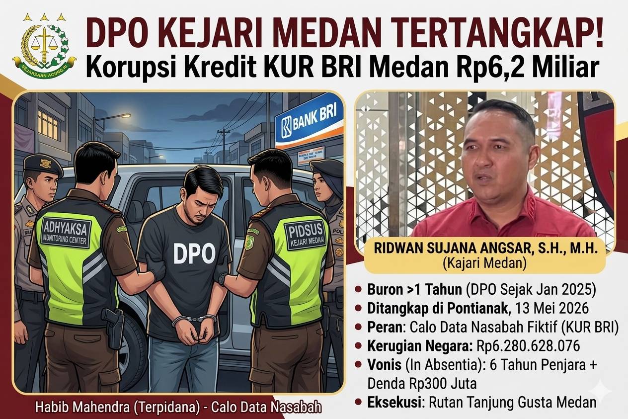 DPO Kejari Medan Tertangkap! Korupsi Kredit KUR BRI Rp6,2 Miliar DPO Kejari Medan Tertangkap! Korupsi Kredit KUR BRI Rp6,2 Miliar