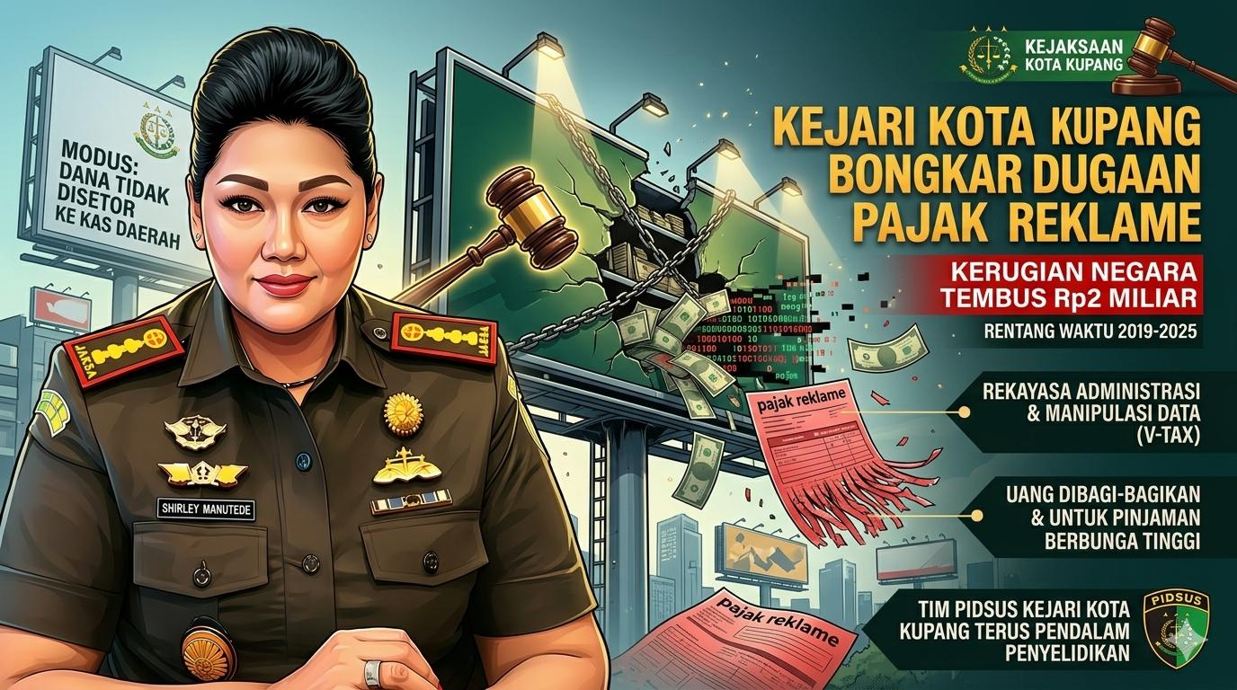 Kejari Kota Kupang Bongkar Dugaan Korupsi Pajak Reklame, Kerugian Negara Tembus Rp2 Miliar
